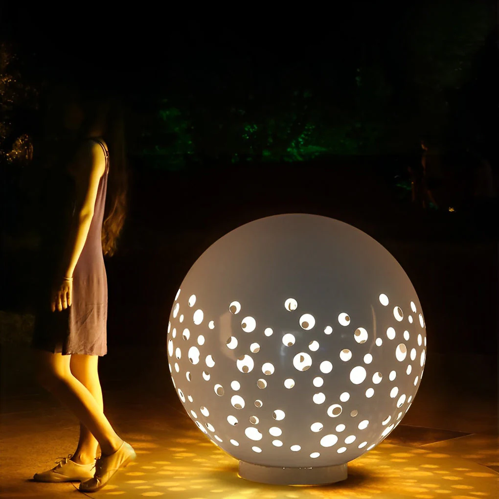 Nighti Round Hollow Modern Outdoor Lawn Lamp - Image 5