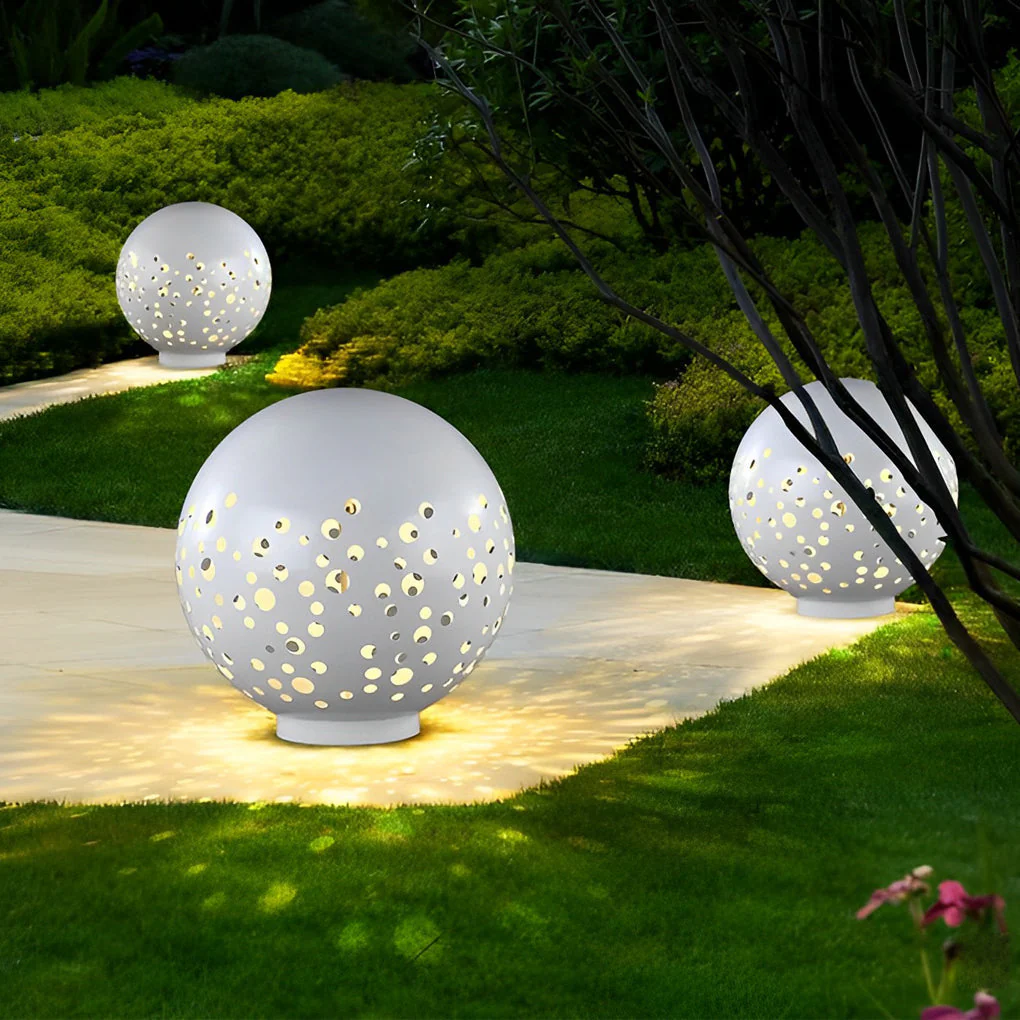 Nighti Round Hollow Modern Outdoor Lawn Lamp - Image 6