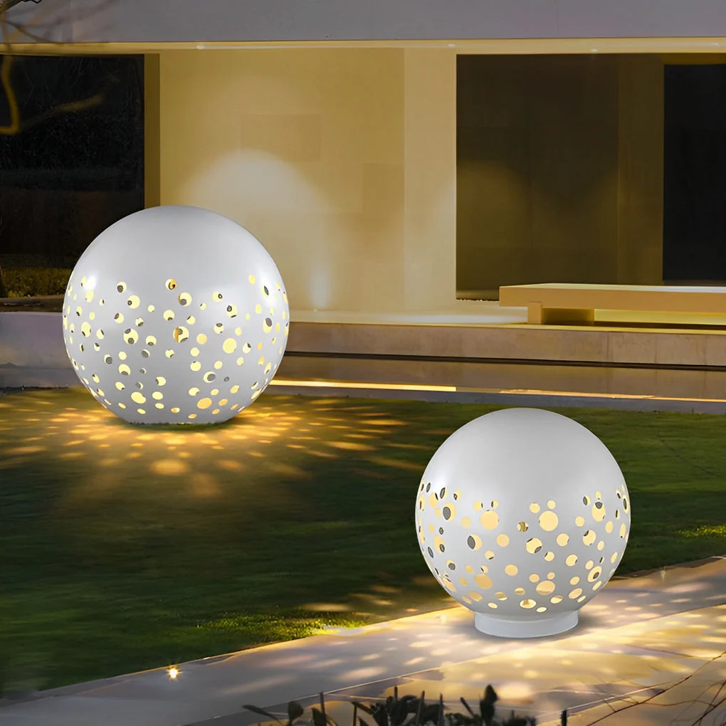Nighti Round Hollow Modern Outdoor Lawn Lamp - Image 7