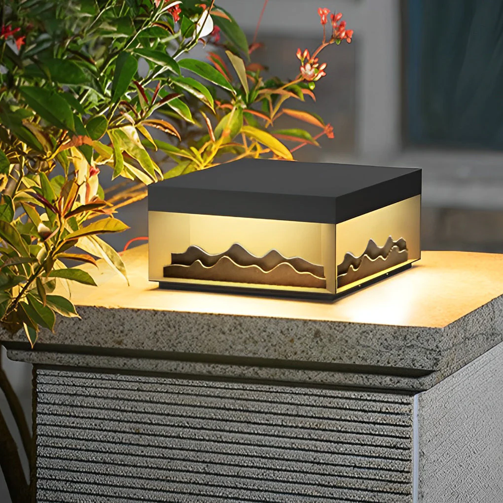 Niole Scenery LED Modern Steel Outdoor Fence Post Lights
