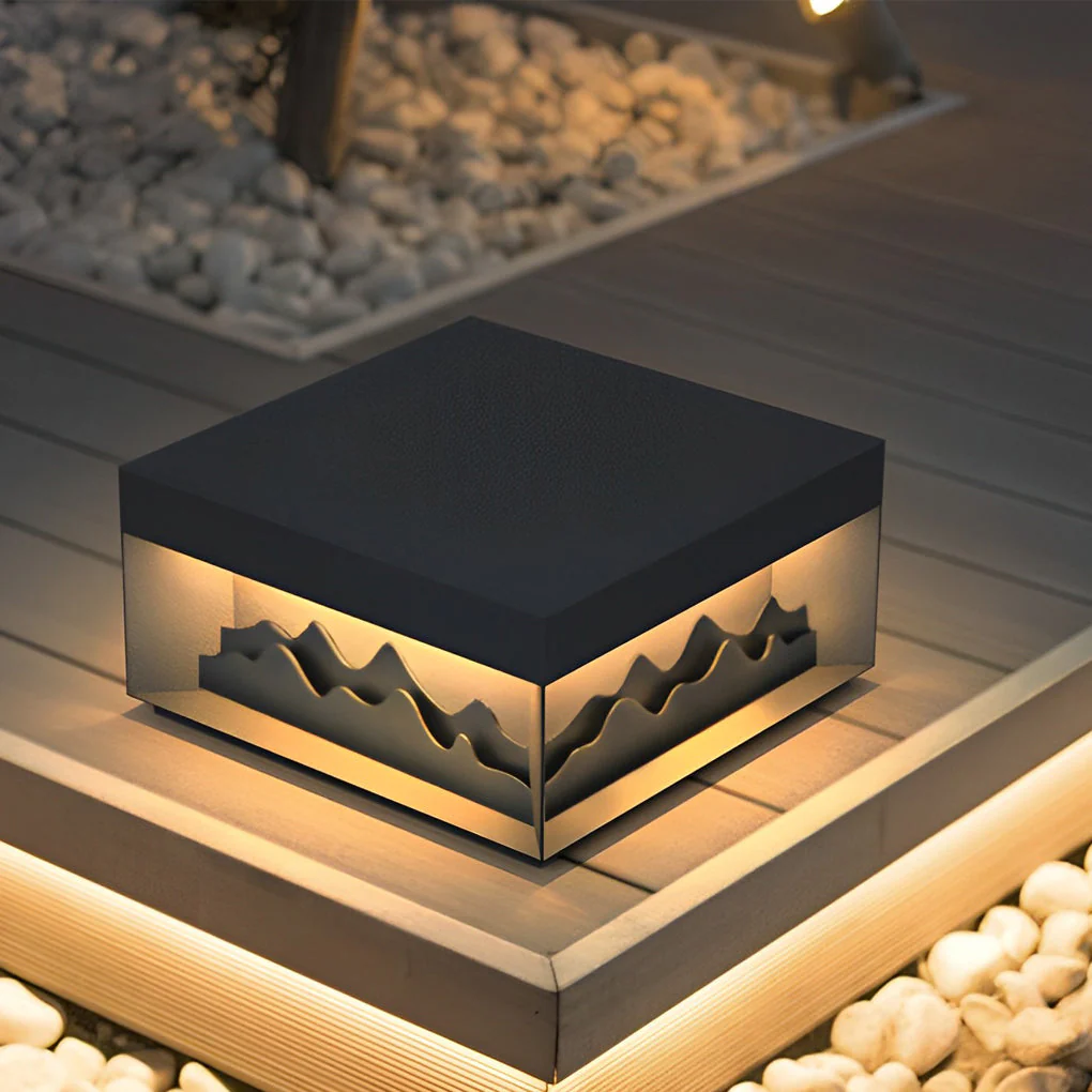Niole Scenery LED Modern Steel Outdoor Fence Post Lights - Image 2
