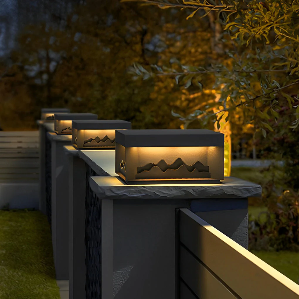 Niole Scenery LED Modern Steel Outdoor Fence Post Lights - Image 3