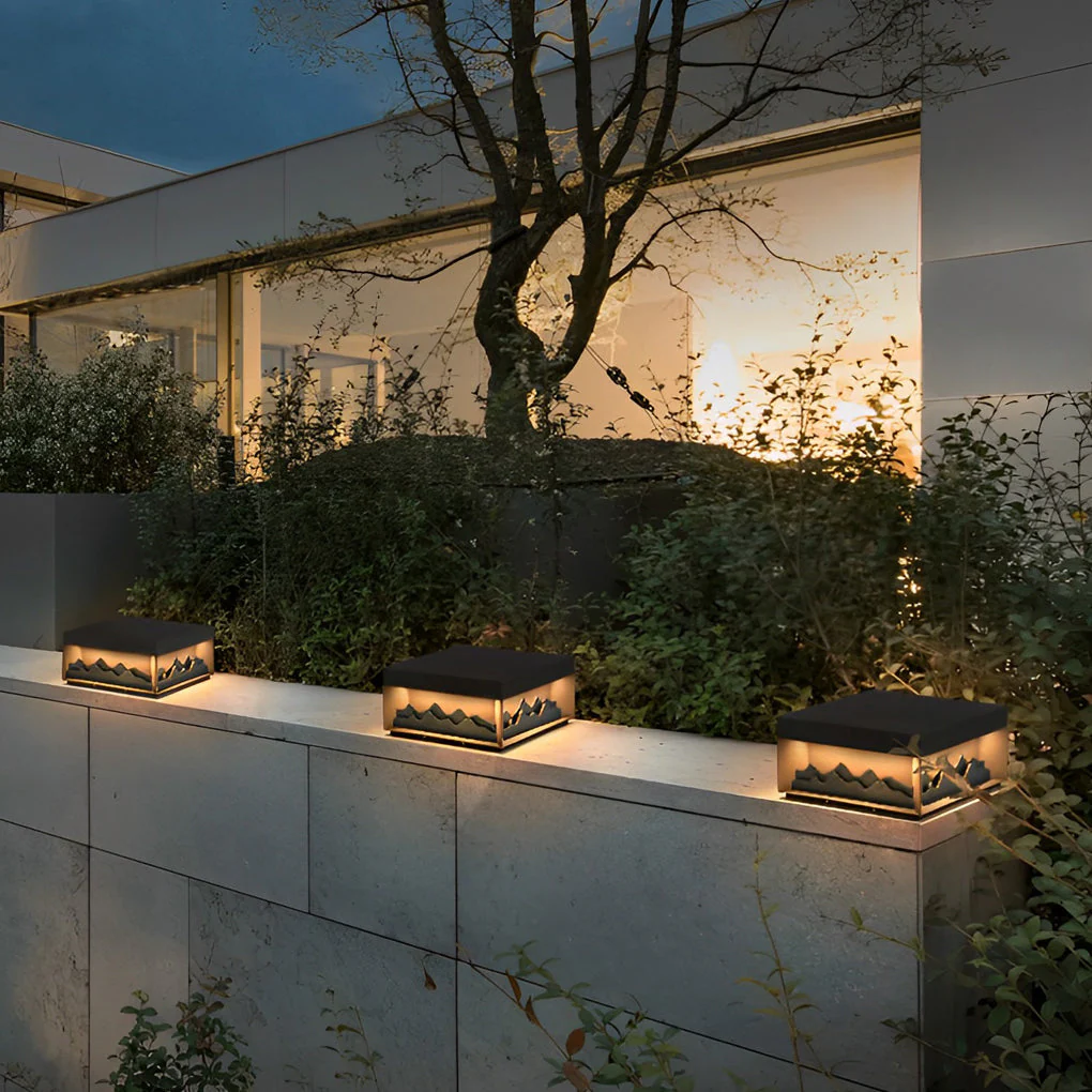 Niole Scenery LED Modern Steel Outdoor Fence Post Lights - Image 4
