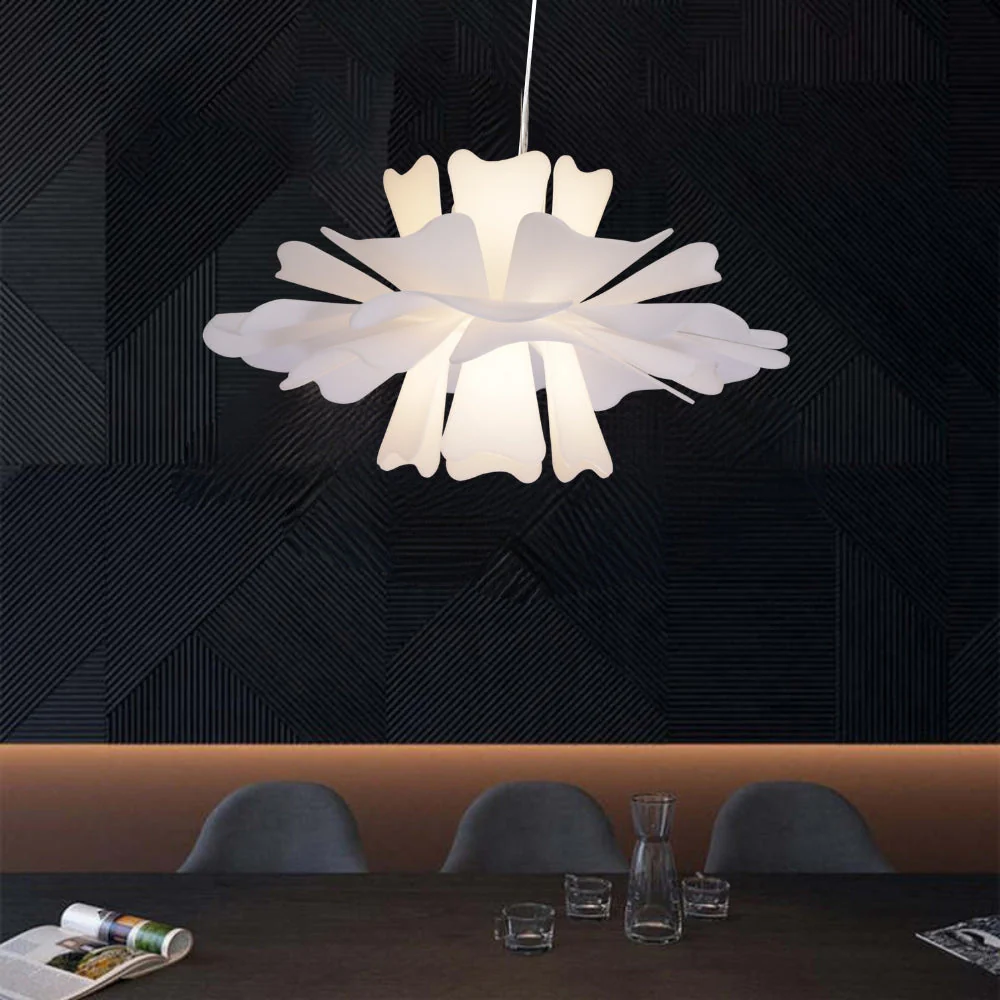 Niva Elegant Flower Pendant Light White - Image 3