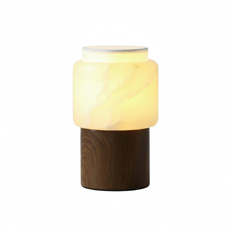 Noah Modern Marble & Wood Table Lamp - Image 15