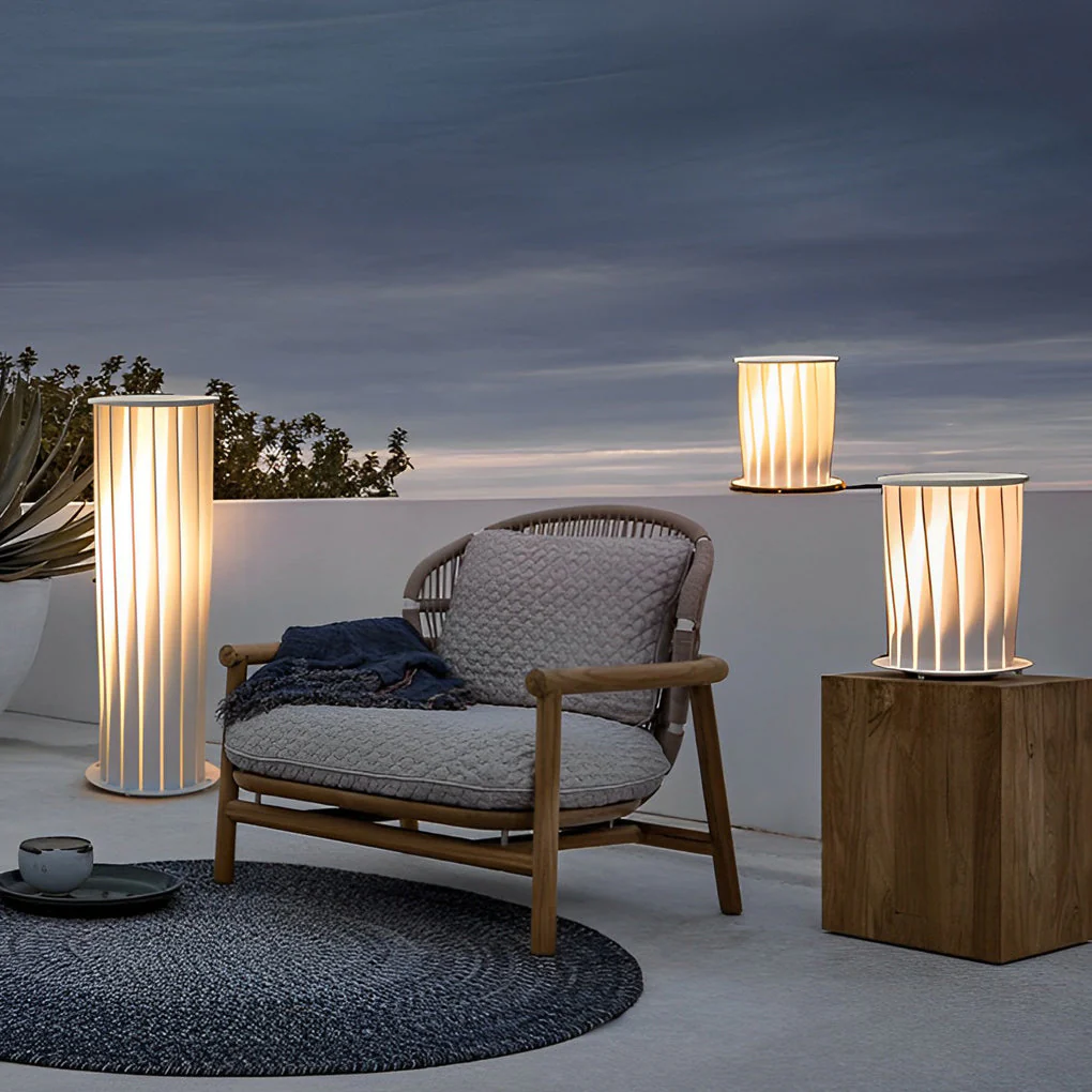 Noble Twisted Modern Solar Outdoor Lawn Lights - Image 6