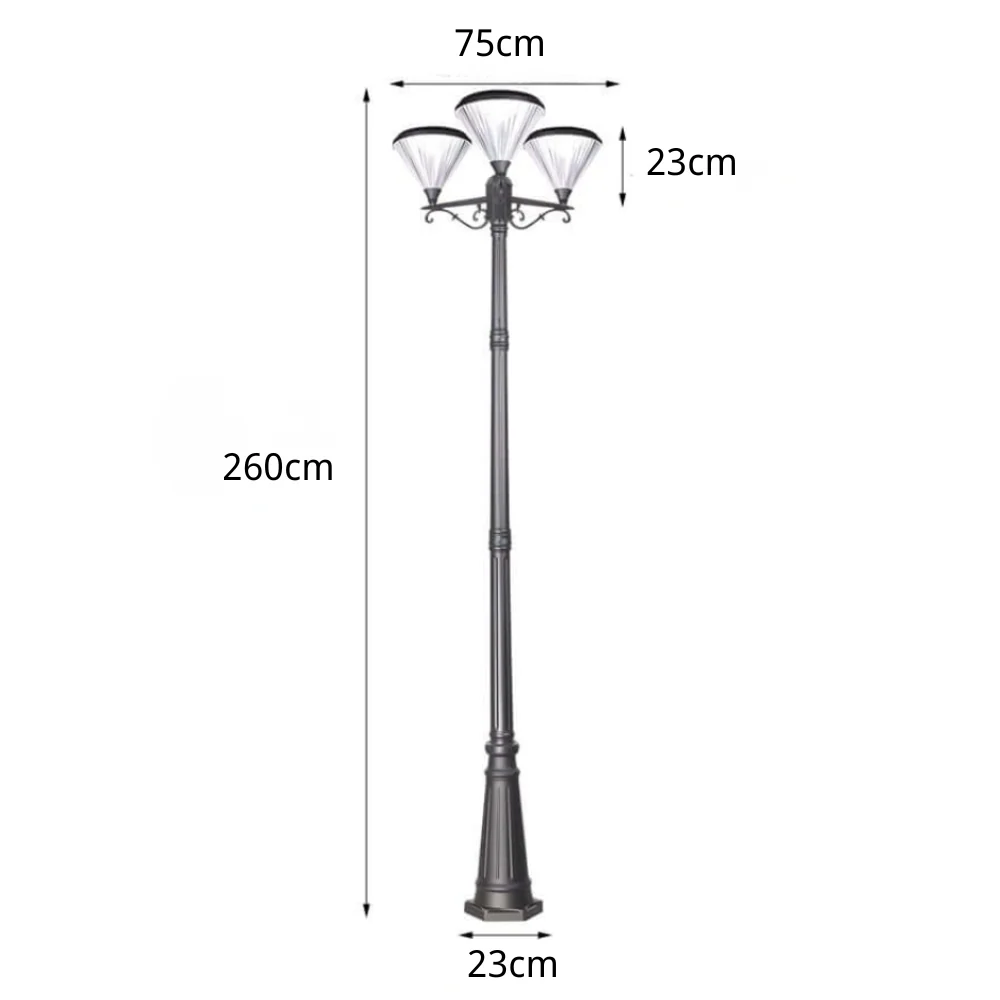 Noel Vintage Industrial Outdoor Street Post Light - Image 7