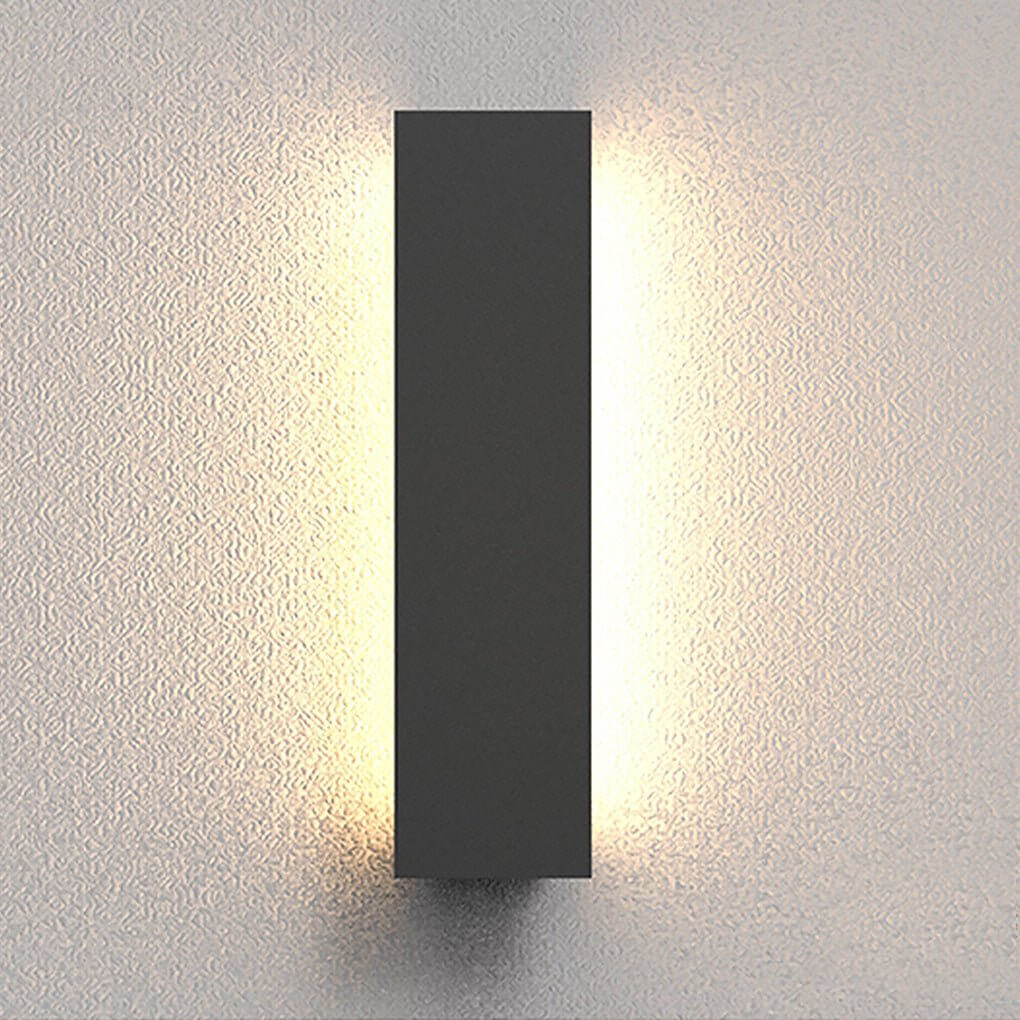 Noelle Modern LED Rectangular Steel Outdoor Wall Lights - Image 5