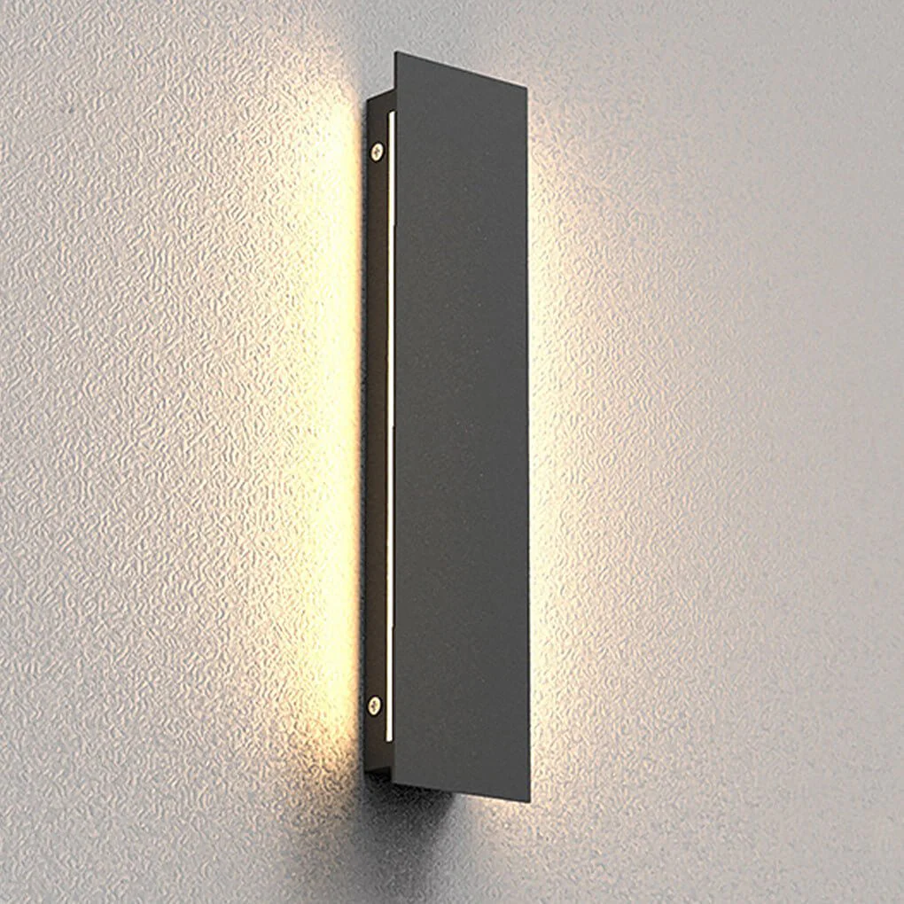 Noelle Modern LED Rectangular Steel Outdoor Wall Lights - Image 6
