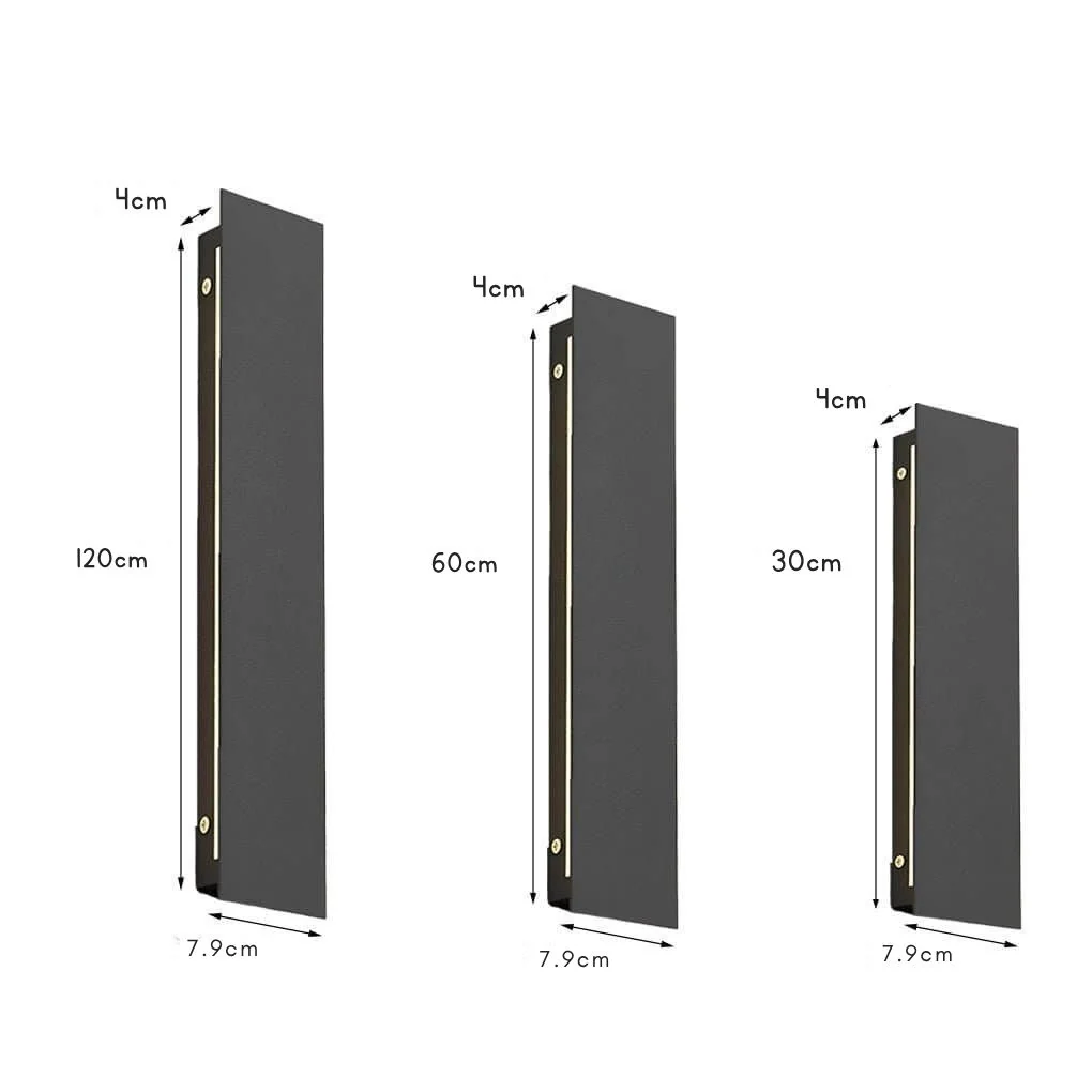 Noelle Modern LED Rectangular Steel Outdoor Wall Lights - Image 8