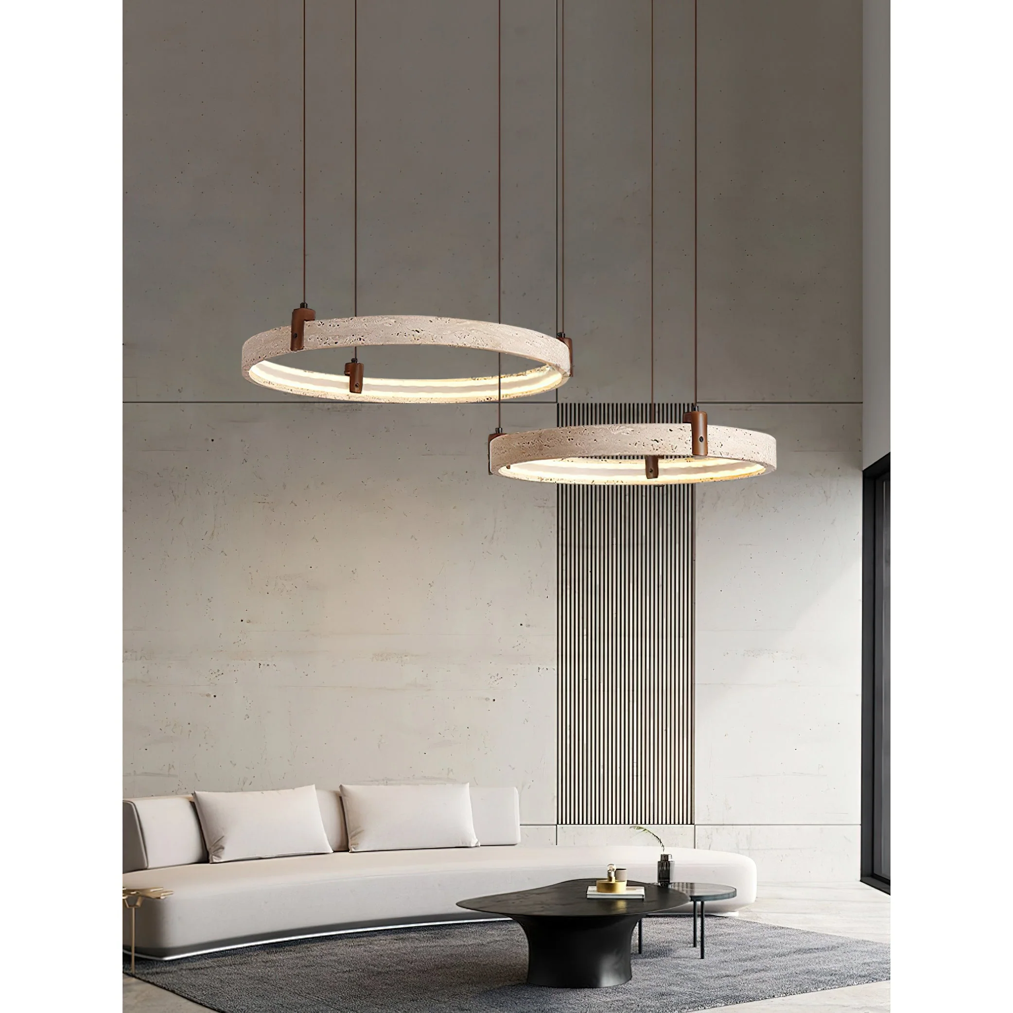 Nogy Wabi-Sabi Travertine Chandelier - Image 18