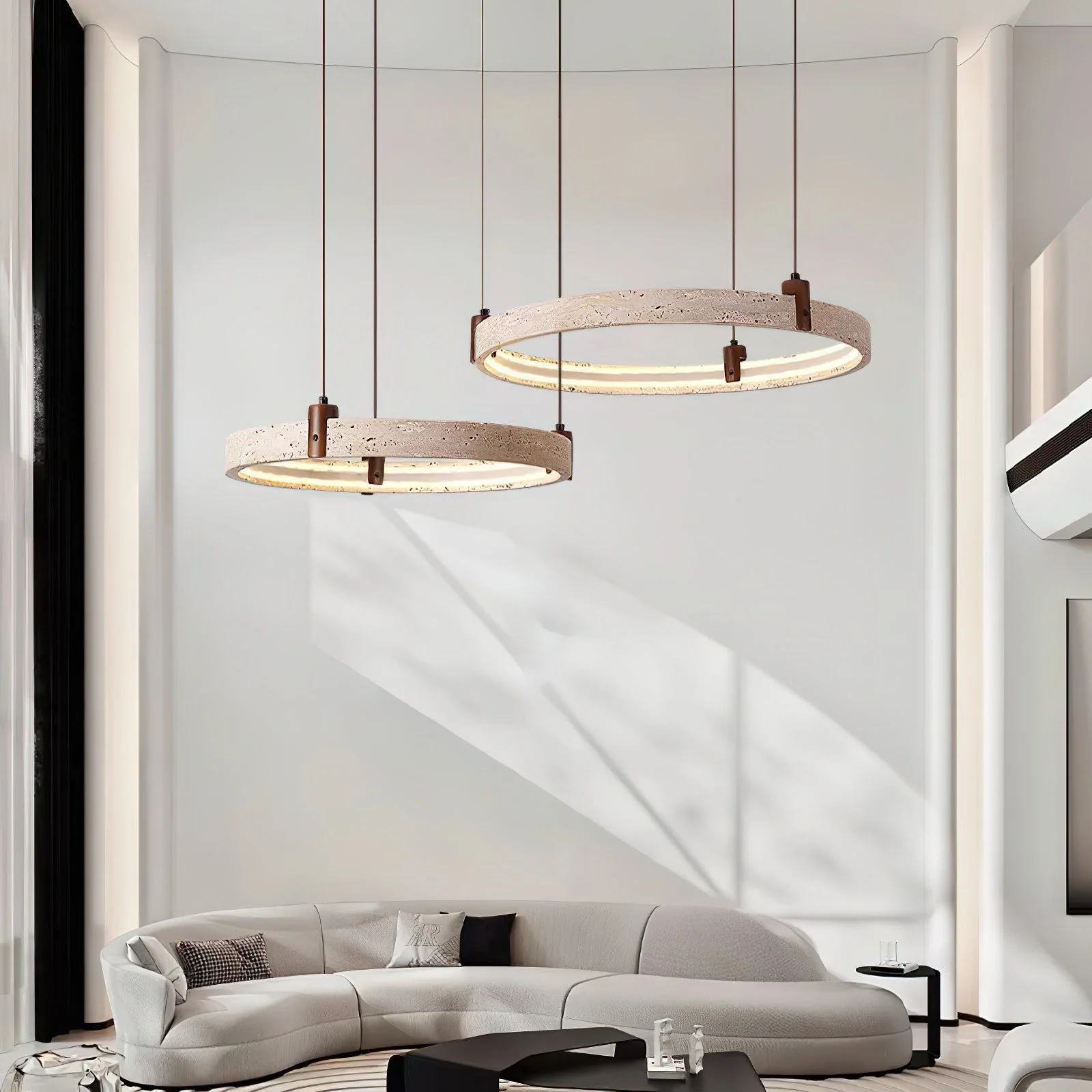 Nogy Wabi-Sabi Travertine Chandelier - Image 2