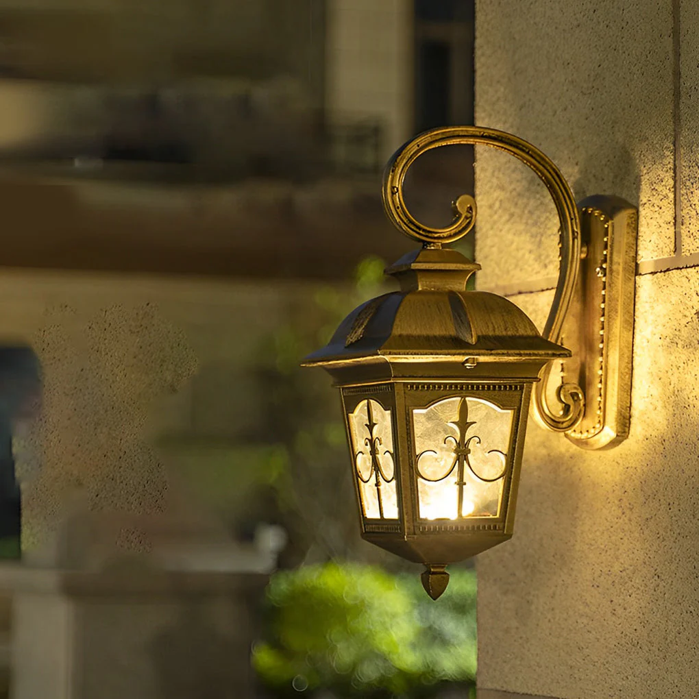 Noine Retro Elegant LED European Glass Outdoor Wall Lights - Image 2