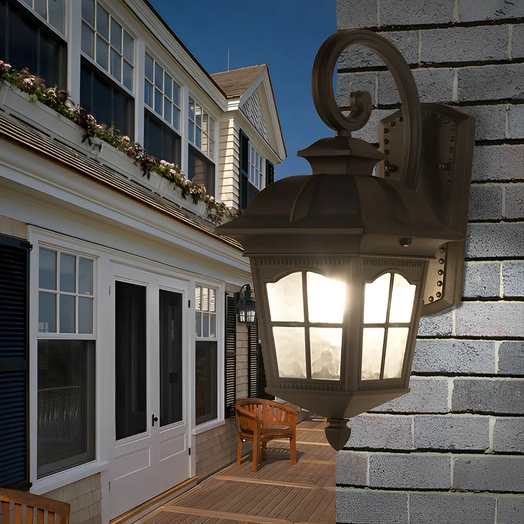 Noine Retro Elegant LED European Glass Outdoor Wall Lights - Image 3