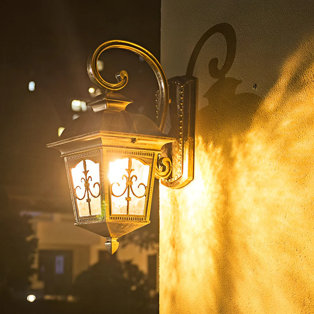 Noine Retro Elegant LED European Glass Outdoor Wall Lights - Image 4