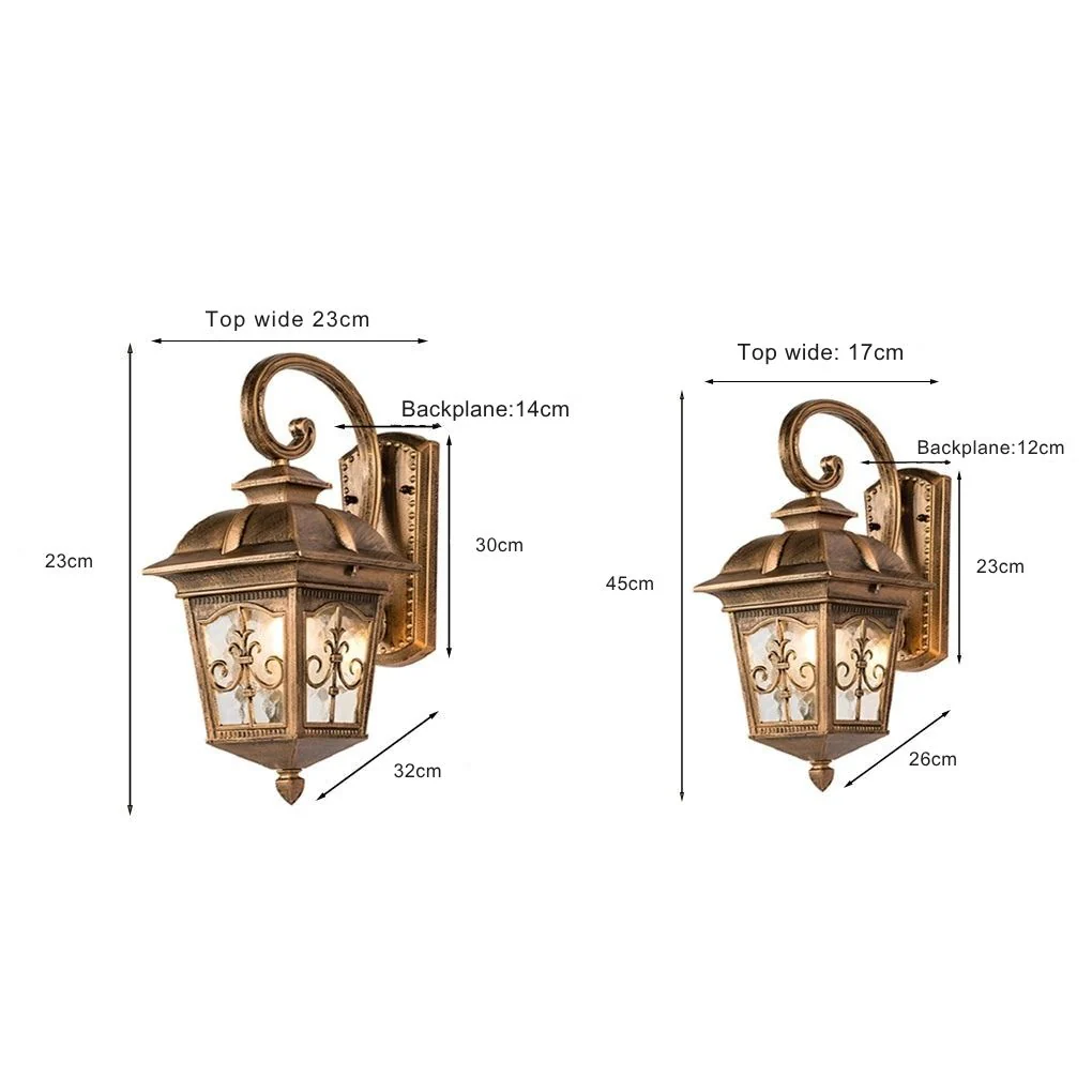 Noine Retro Elegant LED European Glass Outdoor Wall Lights - Image 7
