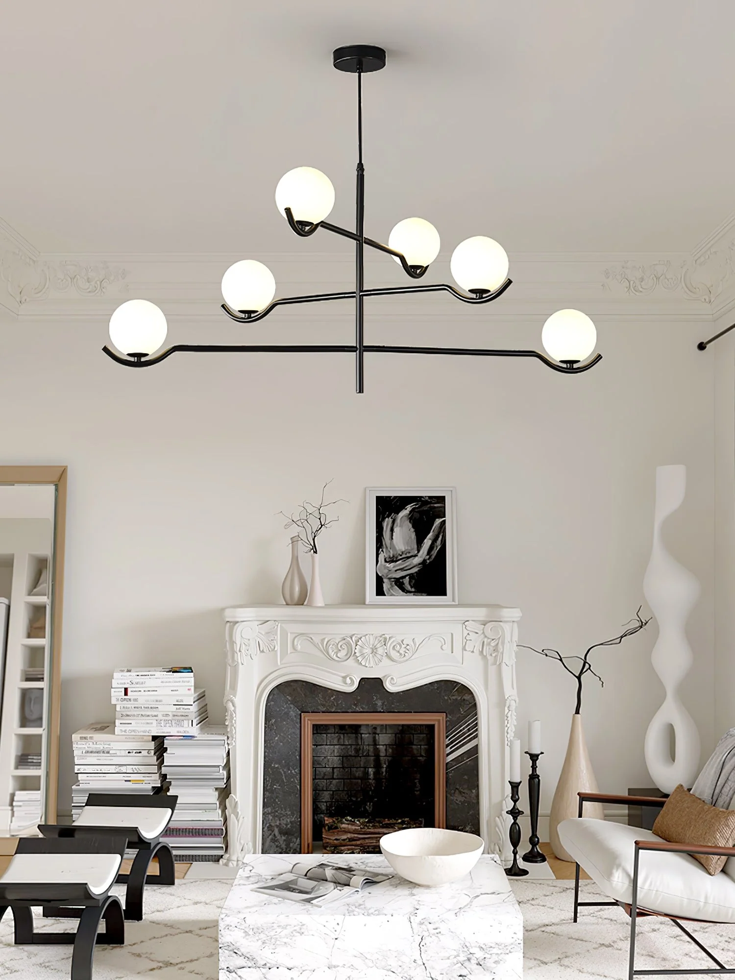 Noir Minimalist Glass Pendant Light - Image 5