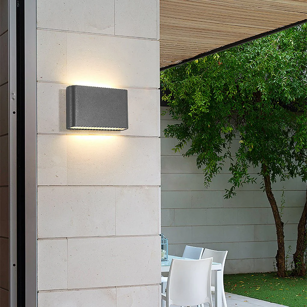 Nolle Modern Low Profile Porch LED Glass Outdoor Wall Light - Image 10