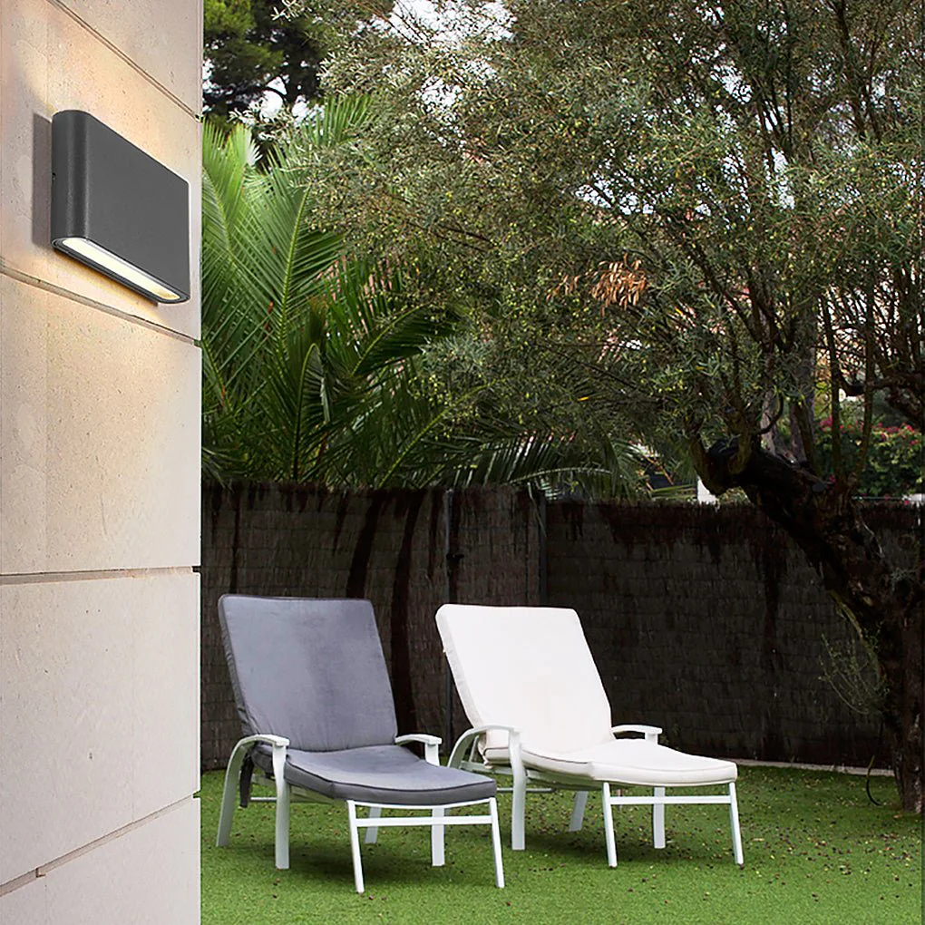 Nolle Modern Low Profile Porch LED Glass Outdoor Wall Light - Image 8