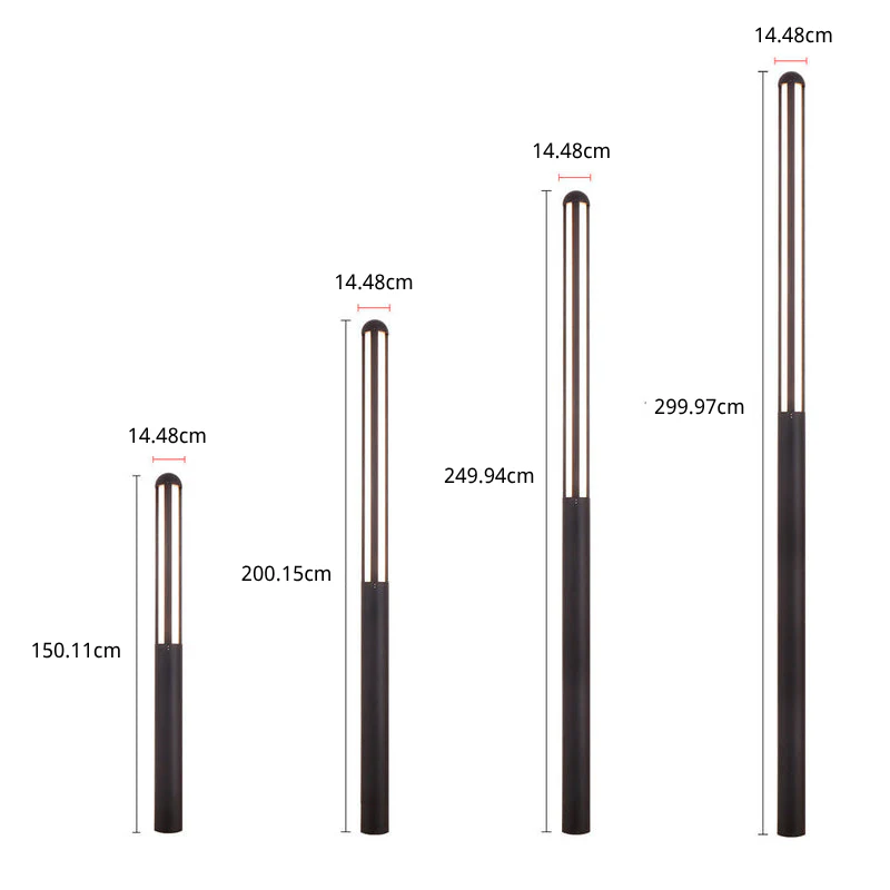 Nora Minimalist Residential Outdoor Bollard Lights - Image 2