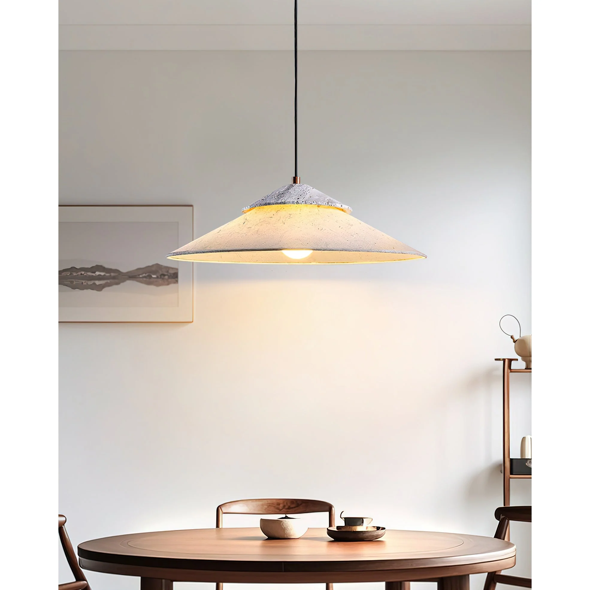 Nordglimt Wabi-Sabi Travertine Pendant Light - Image 10