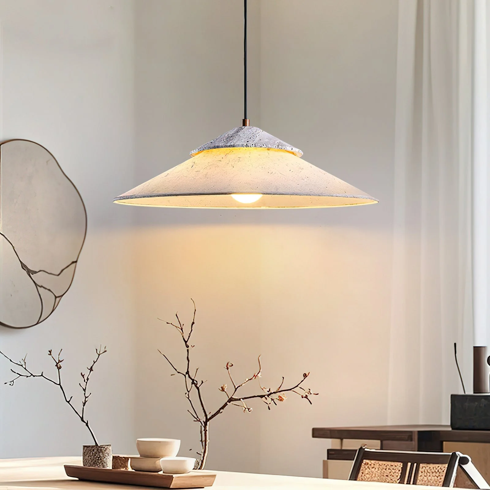 Nordglimt Wabi-Sabi Travertine Pendant Light - Image 2