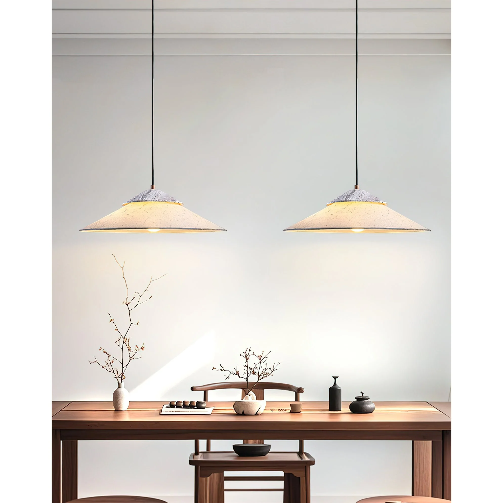 Nordglimt Wabi-Sabi Travertine Pendant Light - Image 8