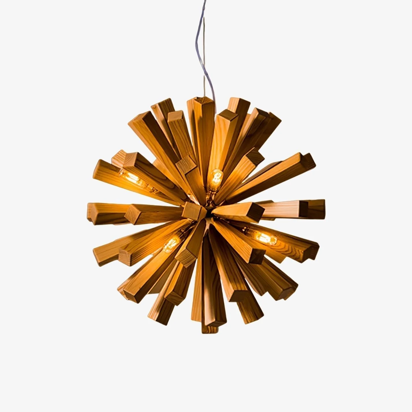 Nova Premium Nordic Art Burst Wood Chandelier