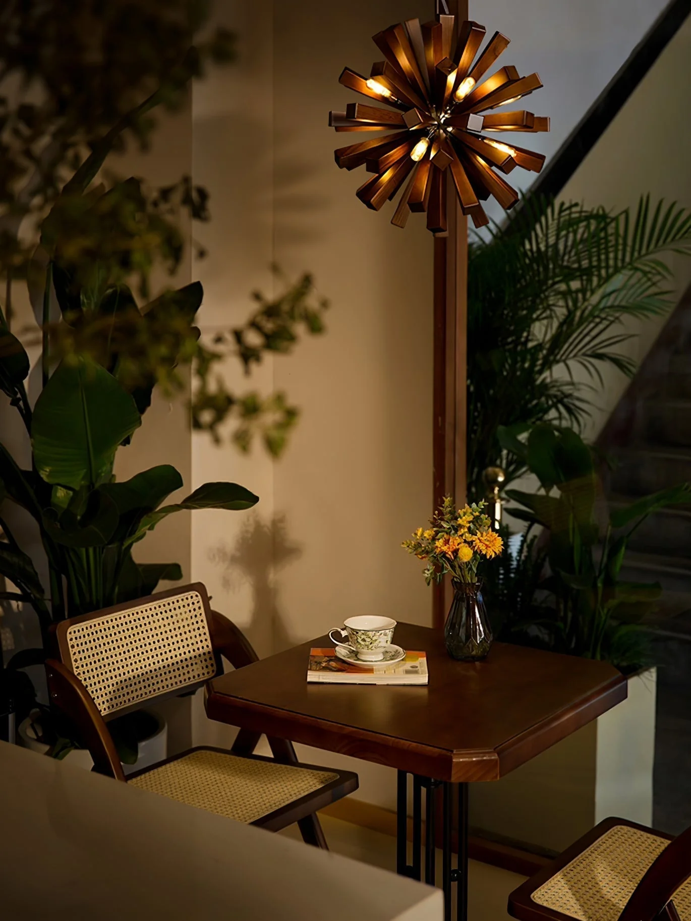 Nova Premium Nordic Art Burst Wood Chandelier - Image 2