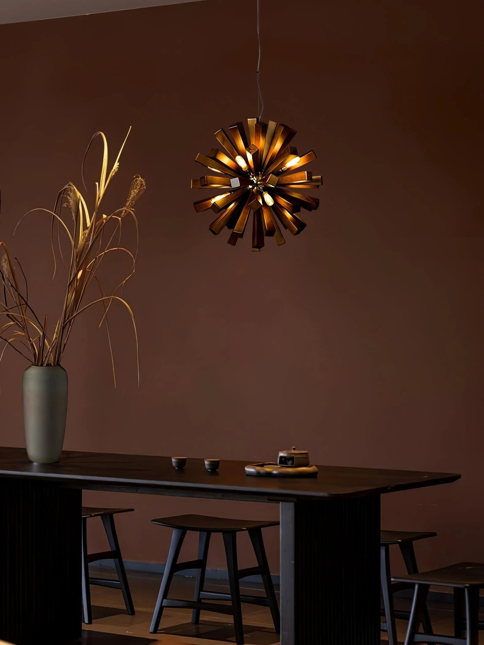 Nova Premium Nordic Art Burst Wood Chandelier - Image 21