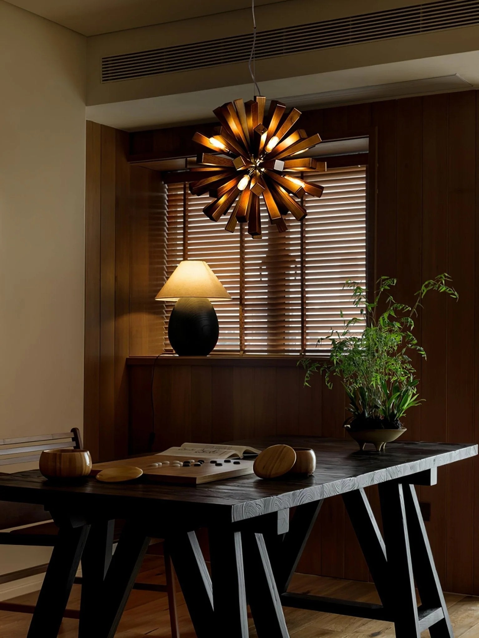 Nova Premium Nordic Art Burst Wood Chandelier - Image 22