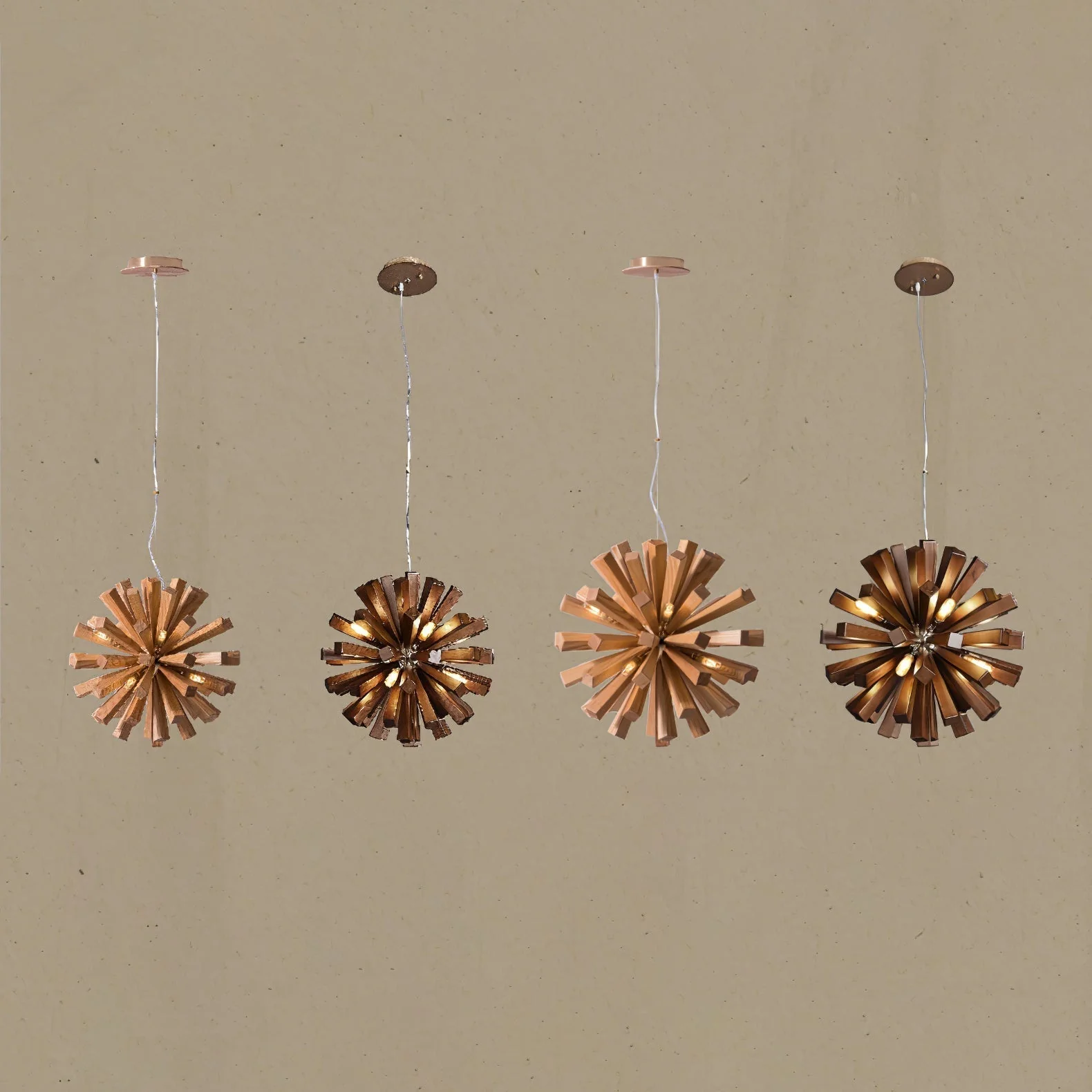 Nova Premium Nordic Art Burst Wood Chandelier - Image 27