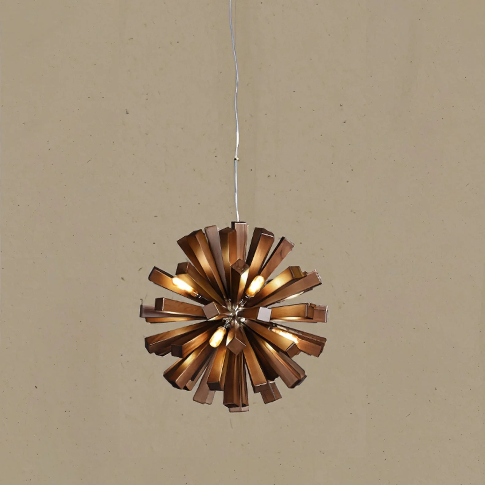 Nova Premium Nordic Art Burst Wood Chandelier - Image 8