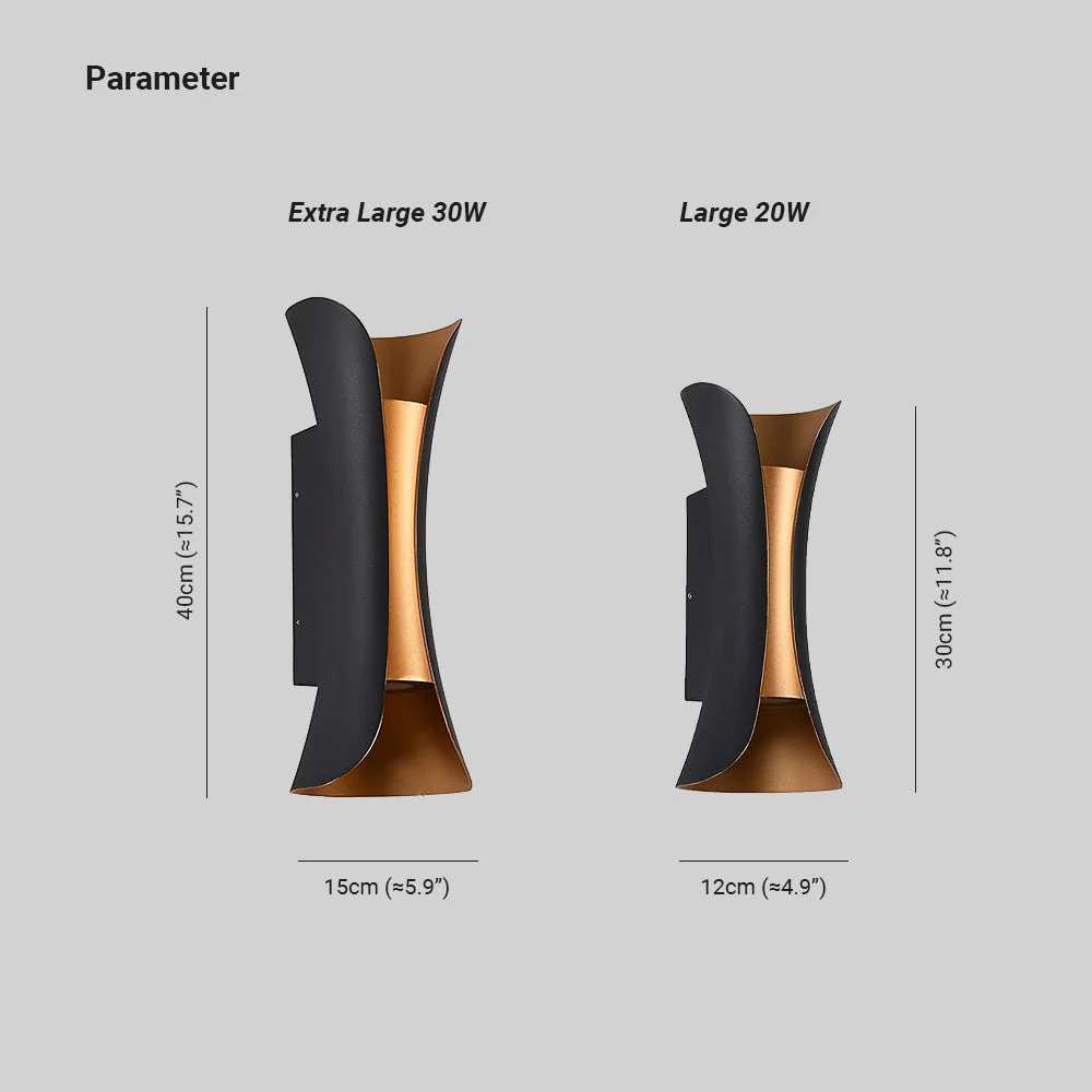 Noxel Curved Outdoor Wall Mounted Led Lamp - Image 6