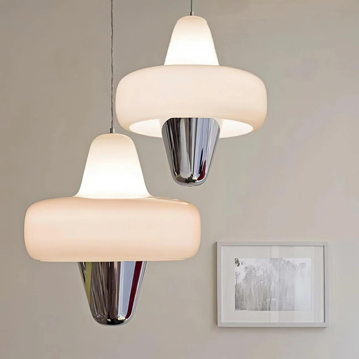 Nuvia Minimalist Glass Pendant Lamp - Image 4