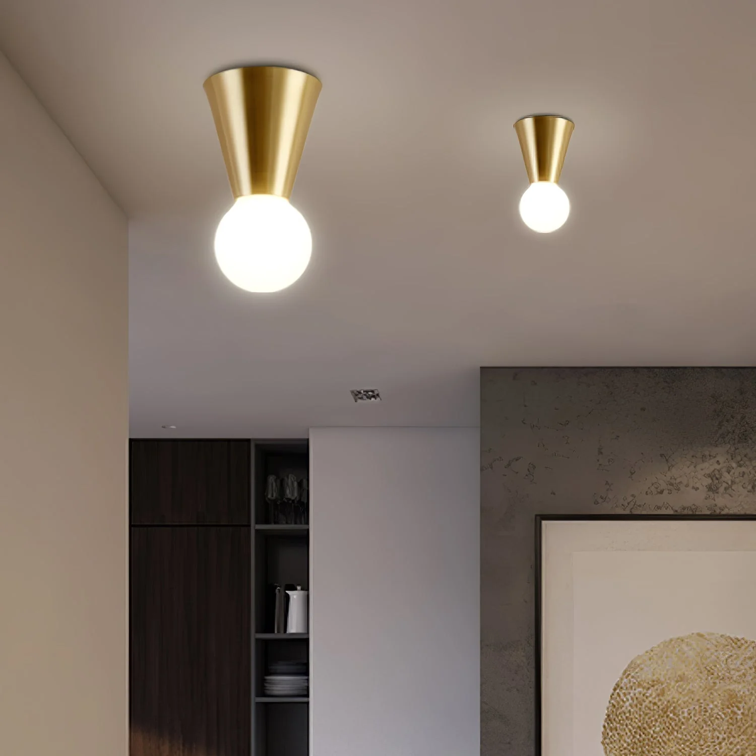 Nycareth Modern Minimalist Glass Ceiling Lamp - Image 4