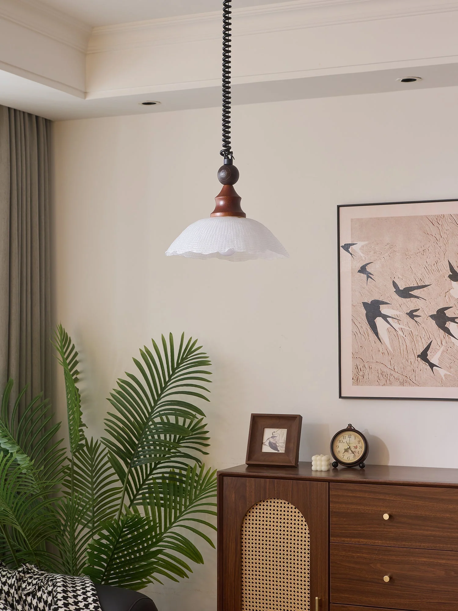 Nydoreth Elegance Vintage Art Wood Pendant Lamp - Image 10