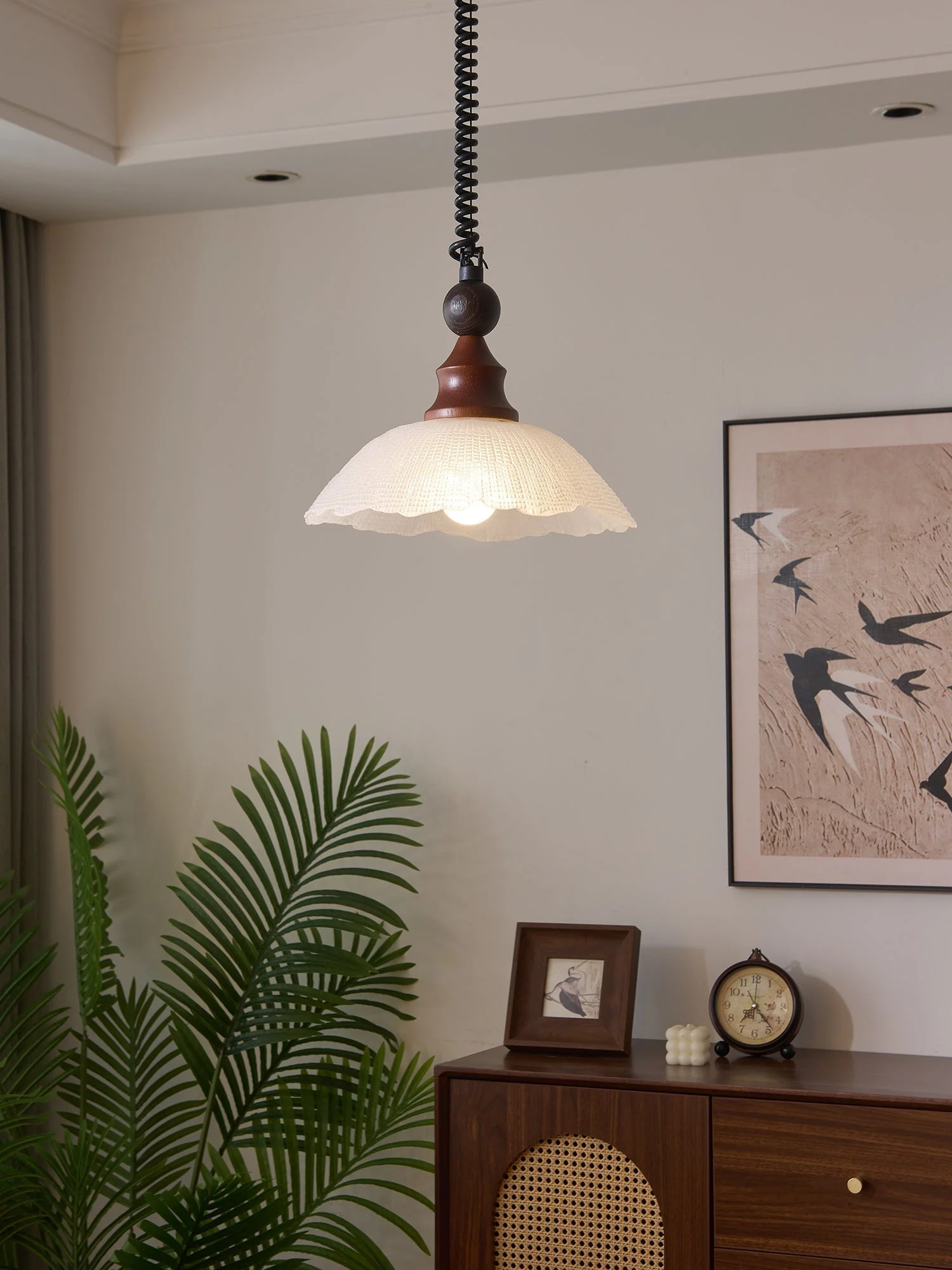 Nydoreth Elegance Vintage Art Wood Pendant Lamp - Image 13