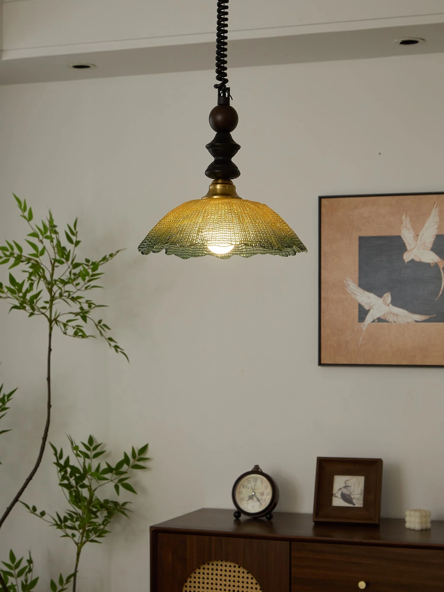 Nydoreth Elegance Vintage Art Wood Pendant Lamp - Image 16