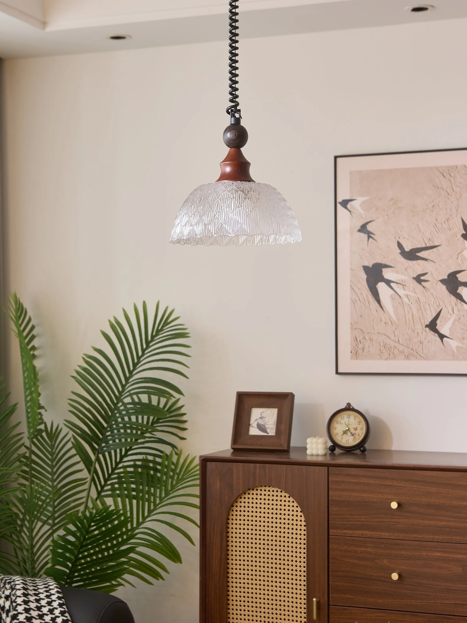 Nydoreth Elegance Vintage Art Wood Pendant Lamp - Image 18