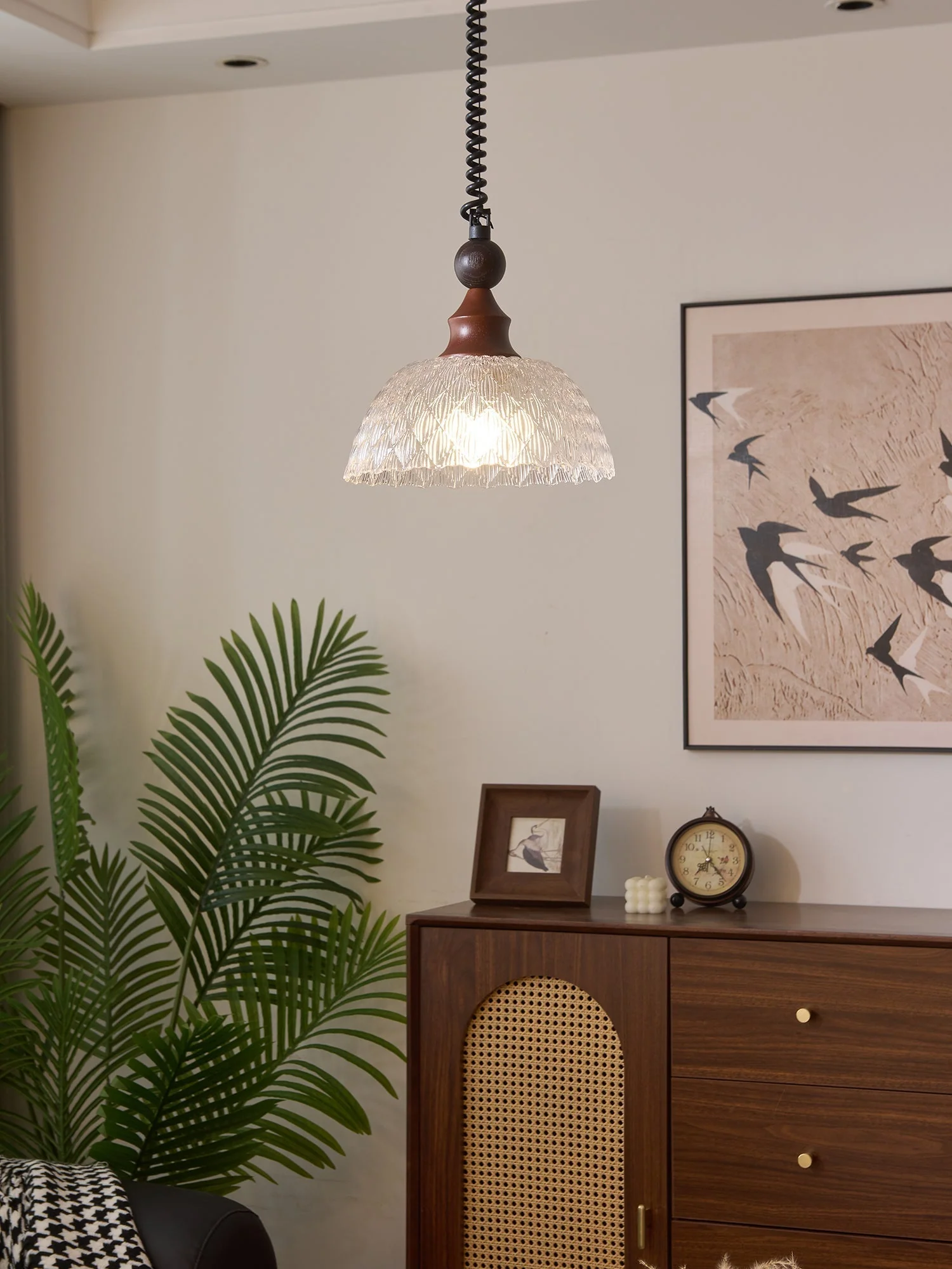 Nydoreth Elegance Vintage Art Wood Pendant Lamp - Image 19