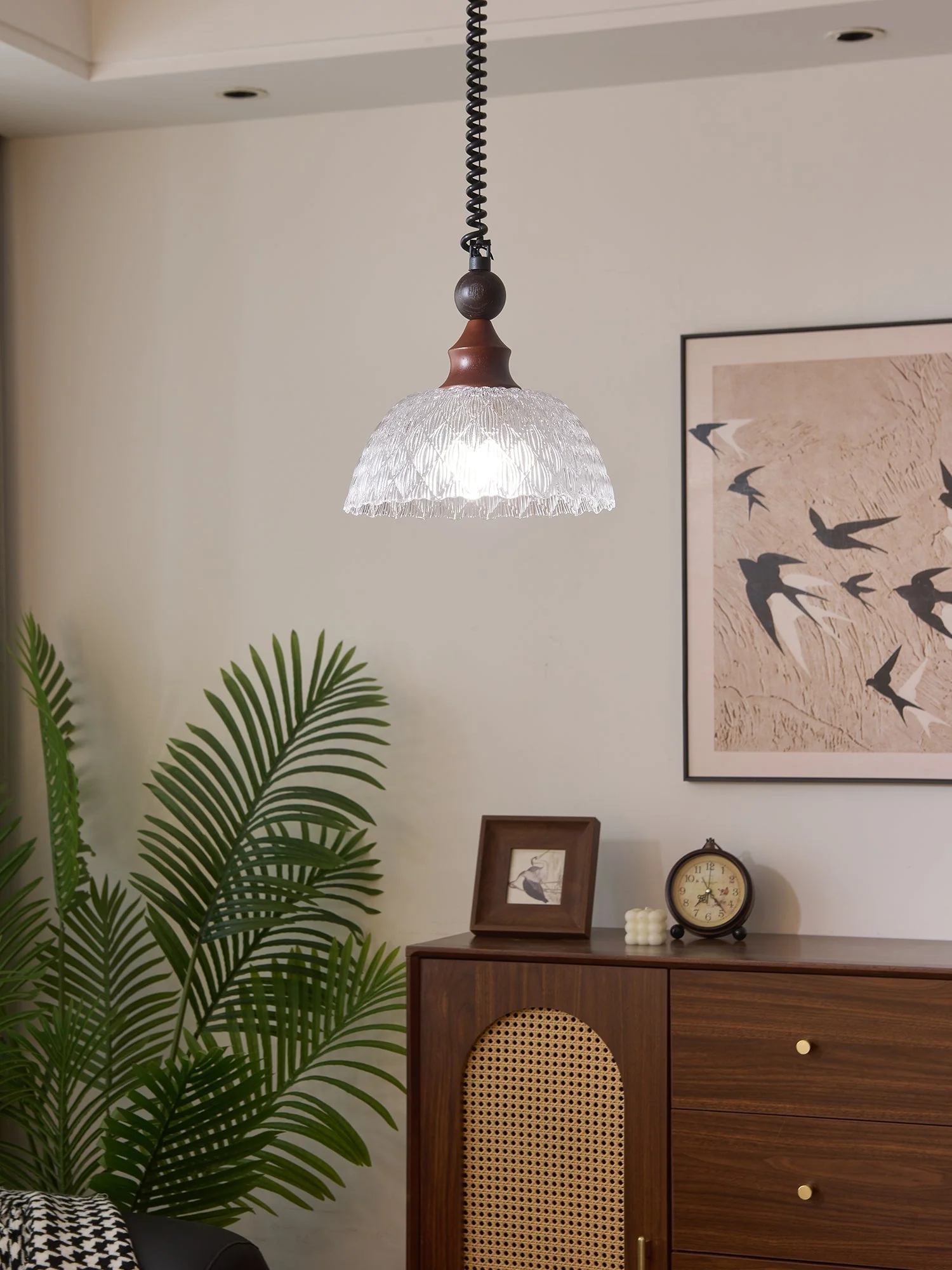Nydoreth Elegance Vintage Art Wood Pendant Lamp - Image 20