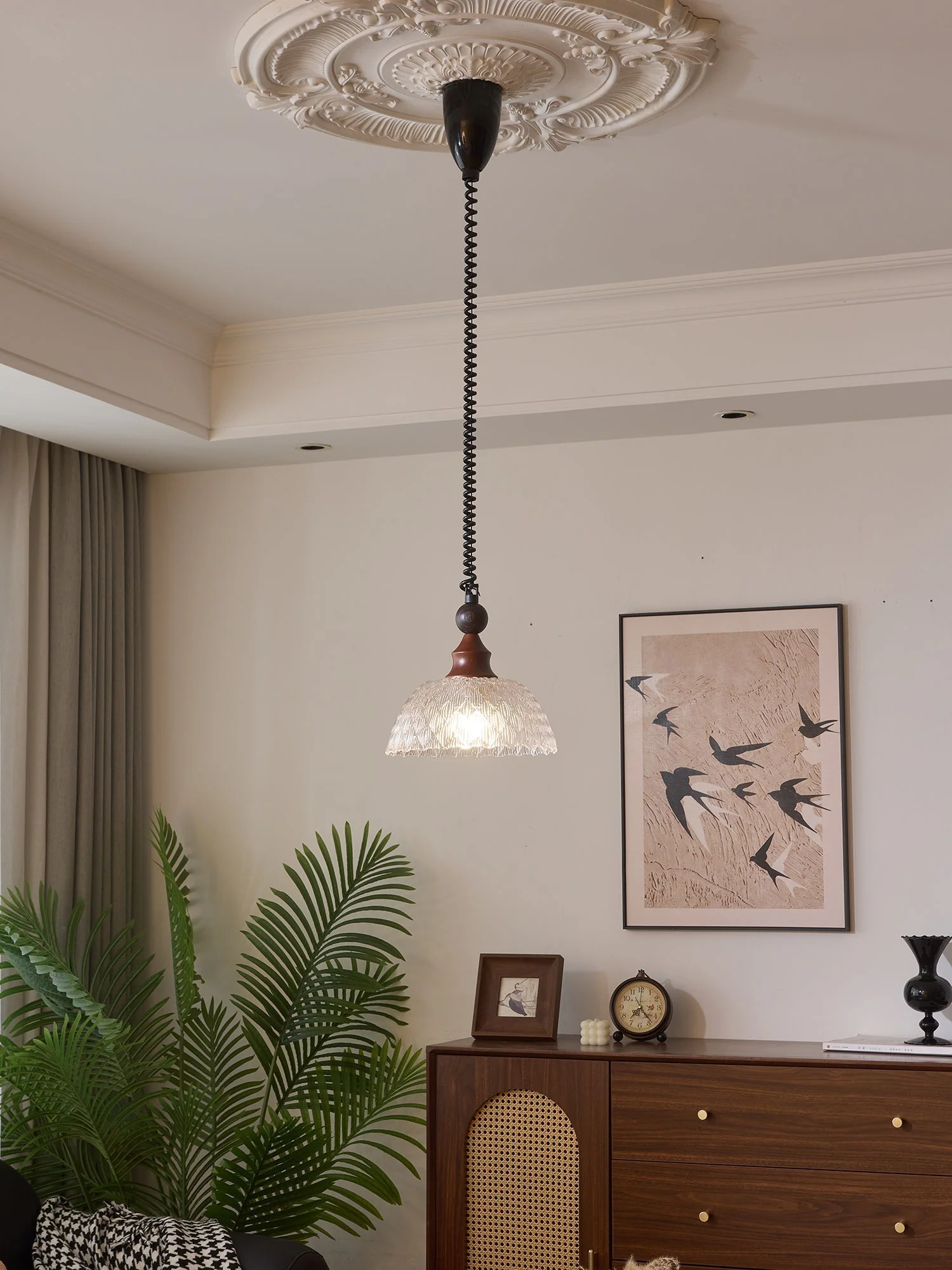 Nydoreth Elegance Vintage Art Wood Pendant Lamp - Image 21