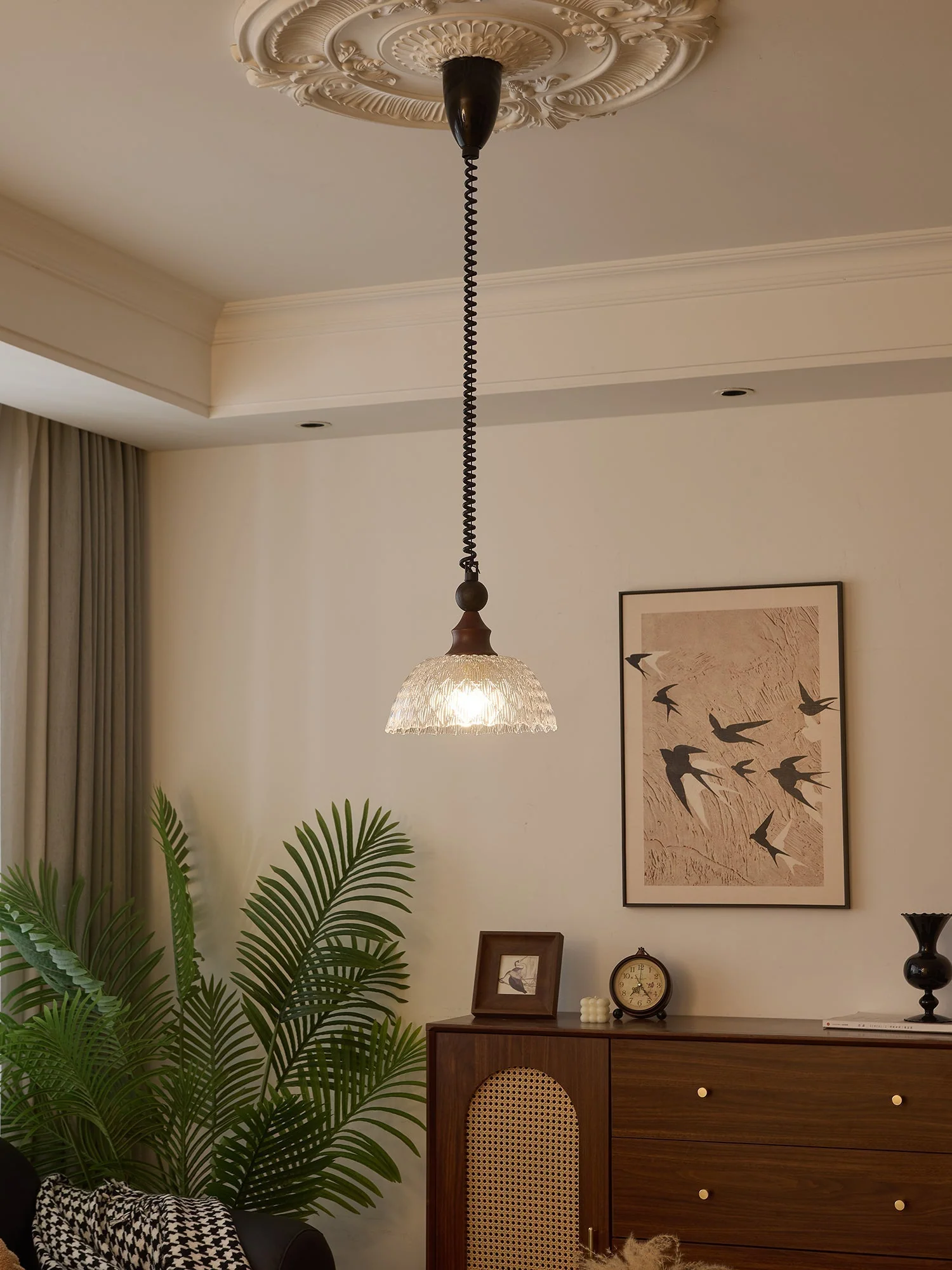 Nydoreth Elegance Vintage Art Wood Pendant Lamp - Image 22