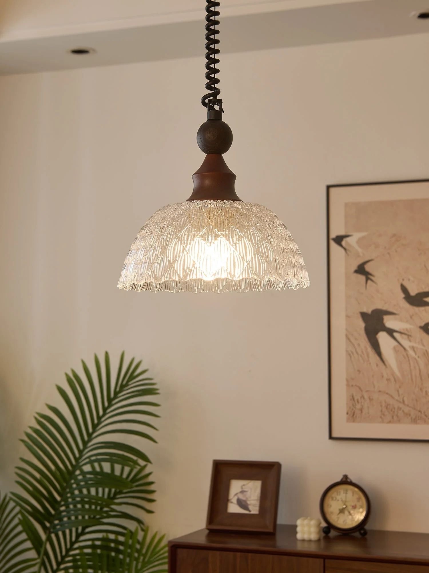 Nydoreth Elegance Vintage Art Wood Pendant Lamp - Image 24