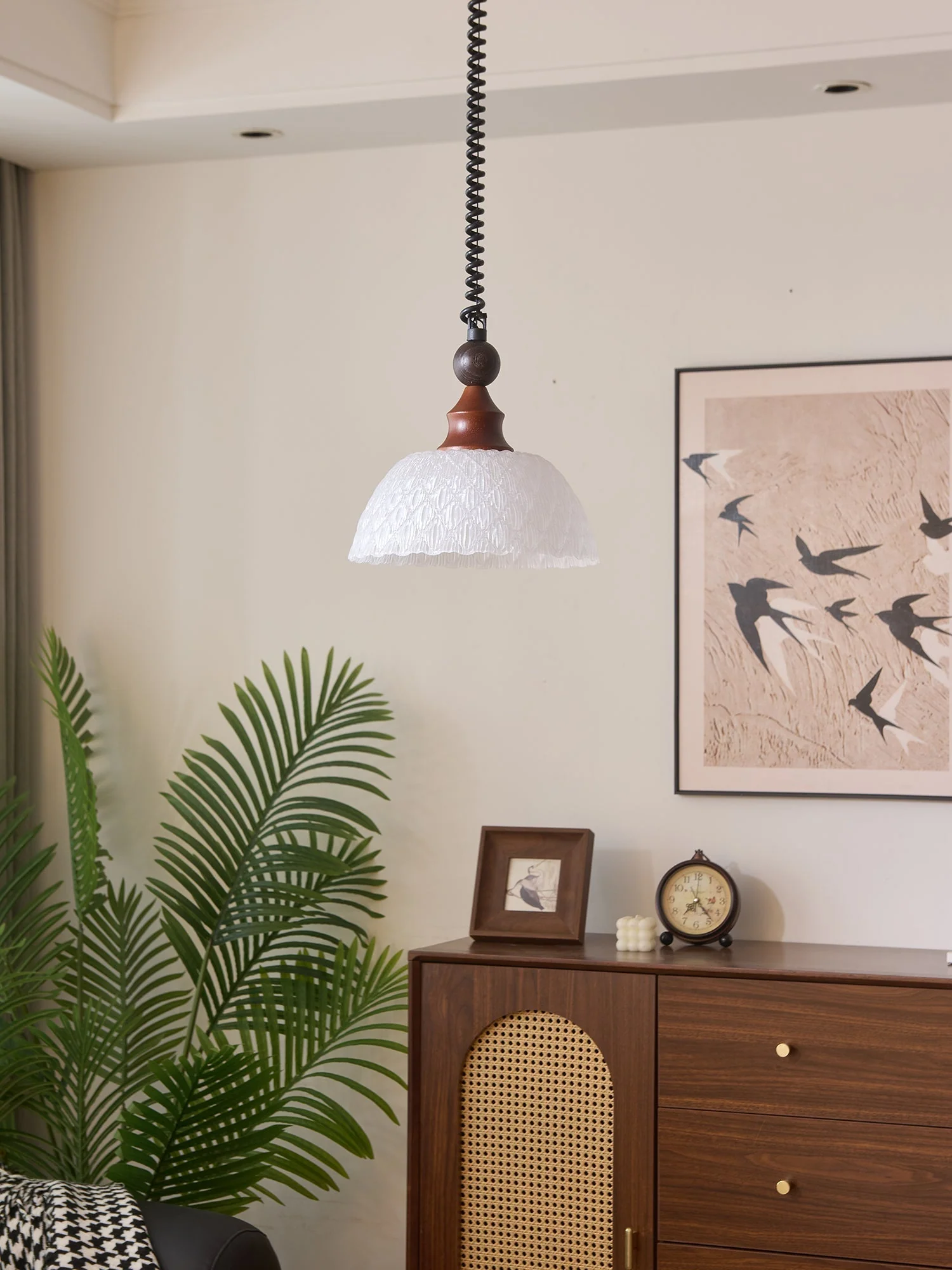 Nydoreth Elegance Vintage Art Wood Pendant Lamp - Image 26