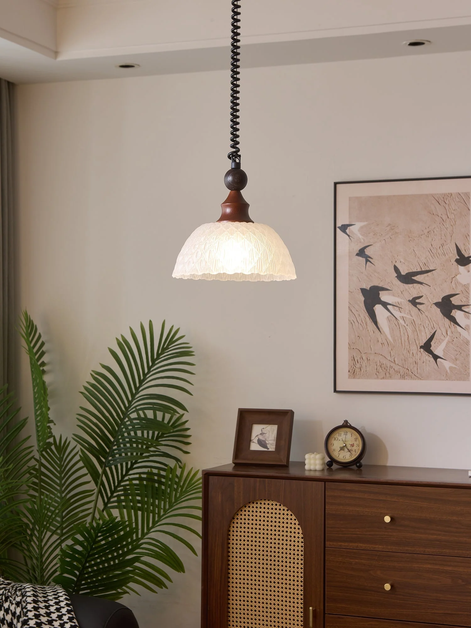 Nydoreth Elegance Vintage Art Wood Pendant Lamp - Image 27