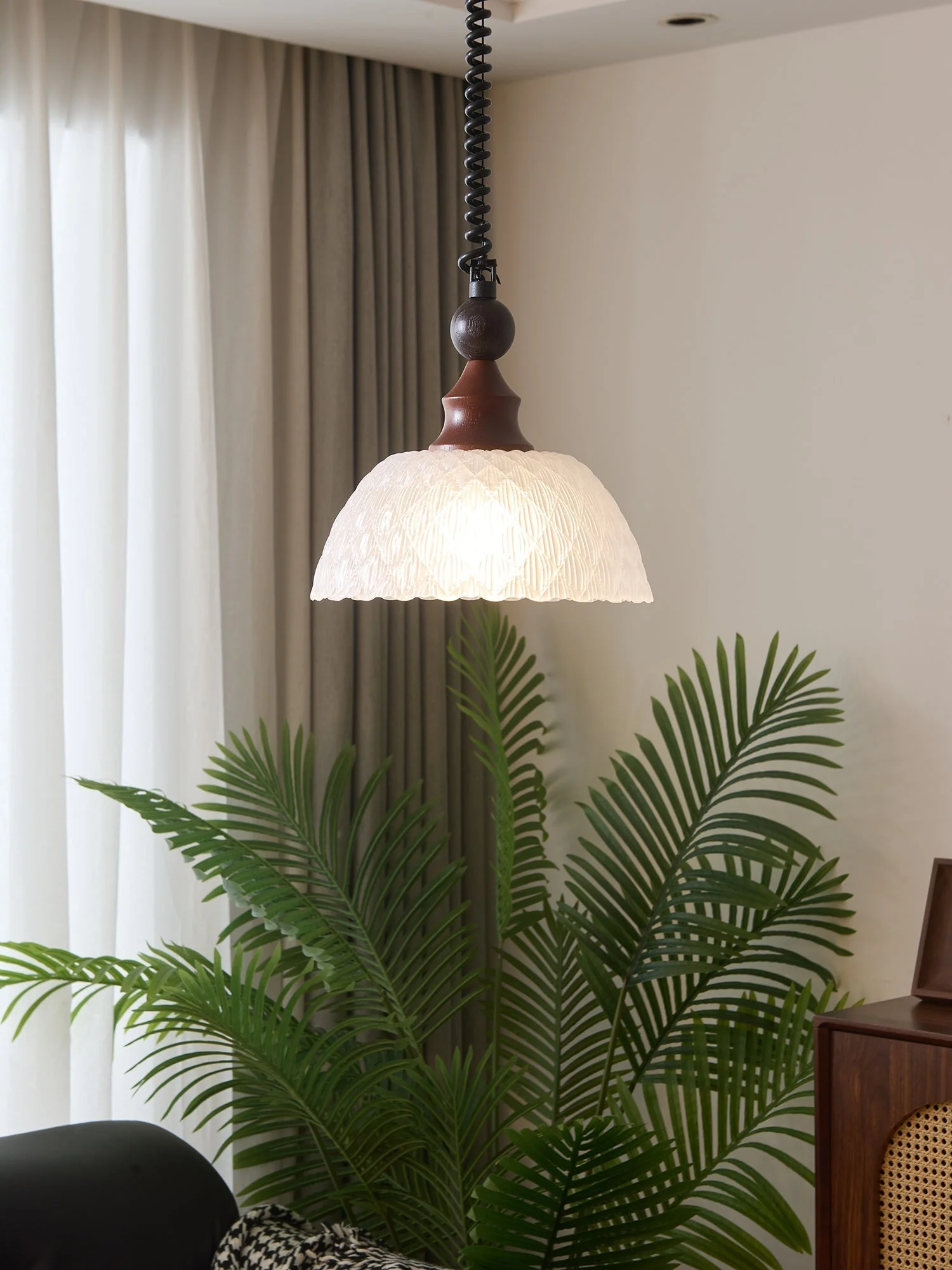 Nydoreth Elegance Vintage Art Wood Pendant Lamp - Image 28