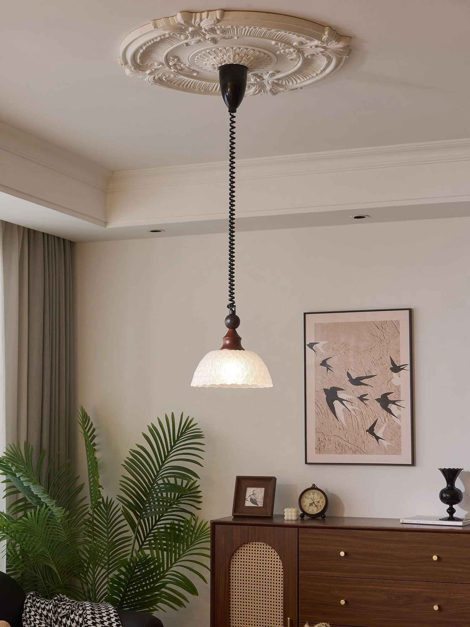 Nydoreth Elegance Vintage Art Wood Pendant Lamp - Image 31