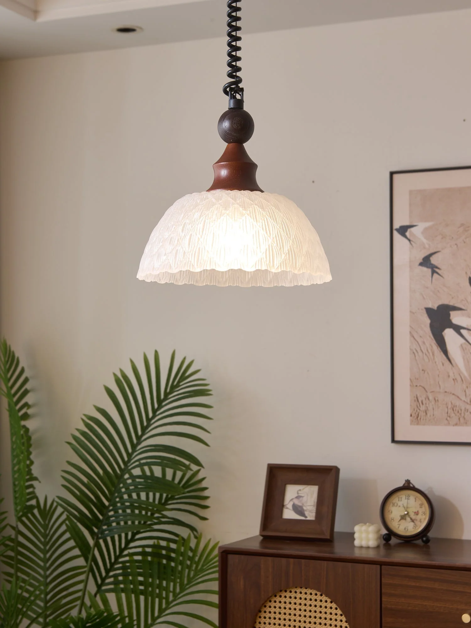 Nydoreth Elegance Vintage Art Wood Pendant Lamp - Image 32